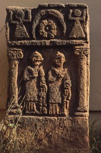 Stele con due figure umane da Roman